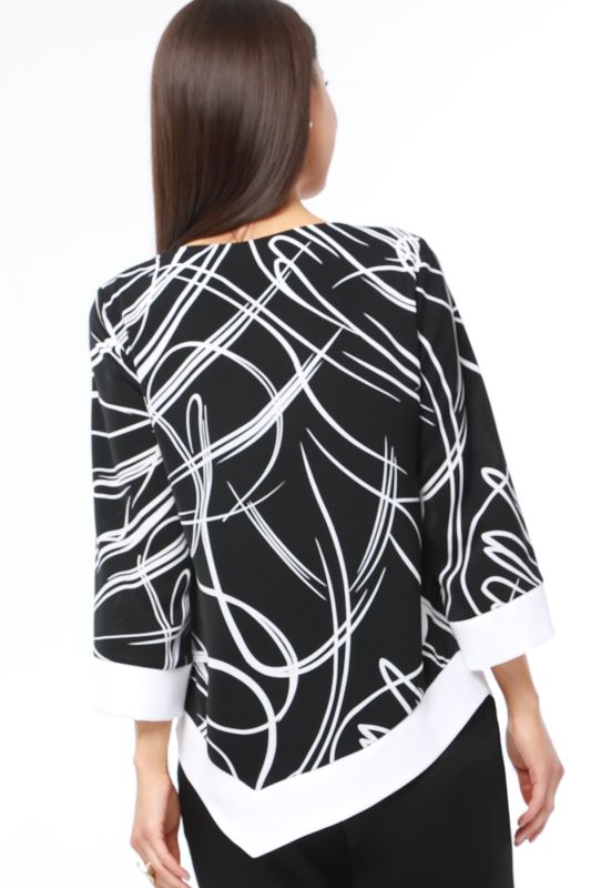 Black and White Printed Blouse