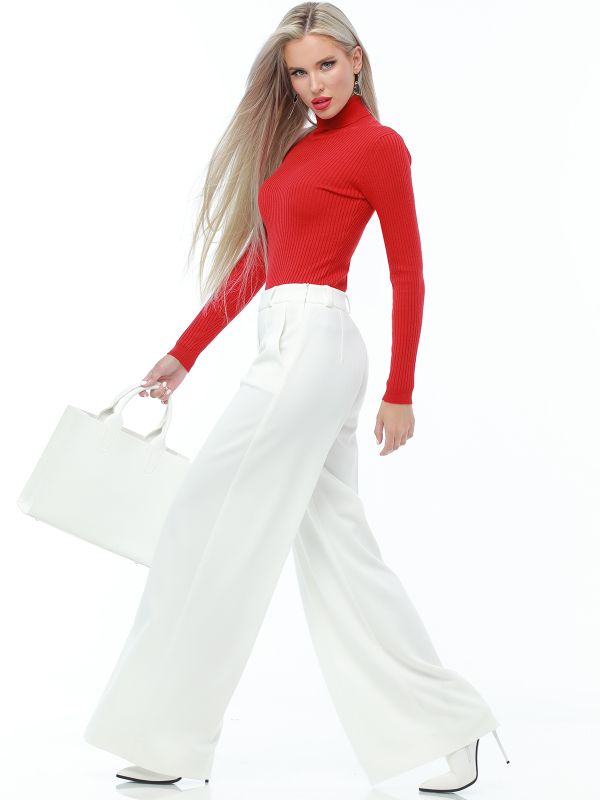 Pants Wide Openings, white