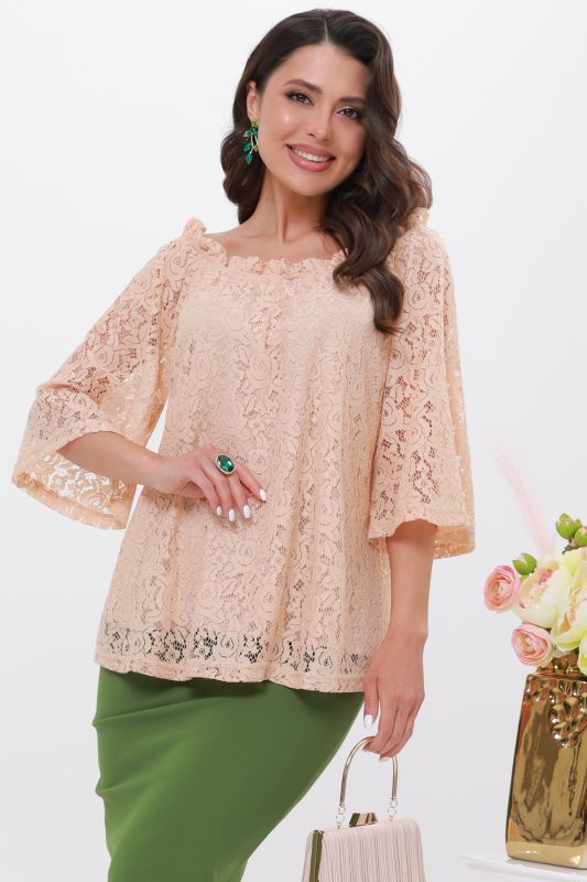 Beige Lace Blouse