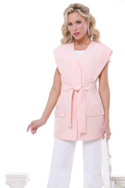 Vest light pink with belt