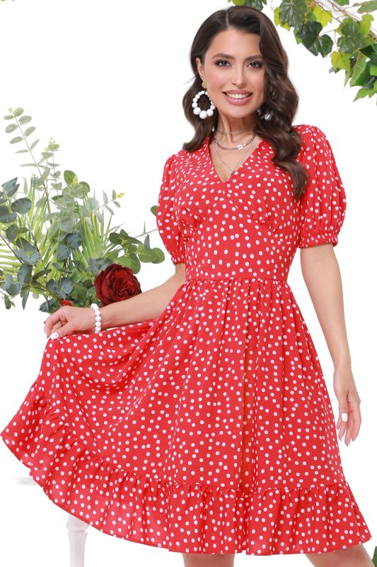 Red polka dot dress