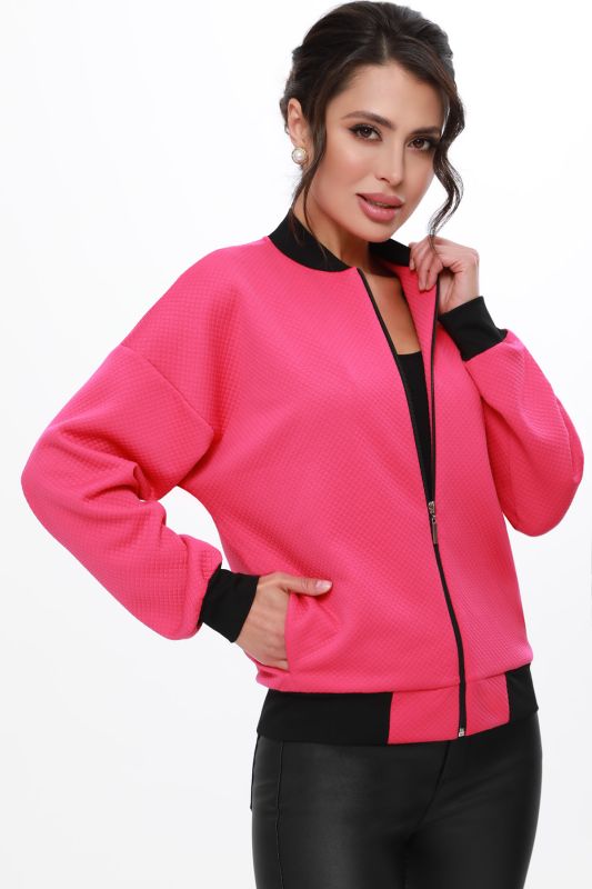 Bright Pink Knitted Bomber