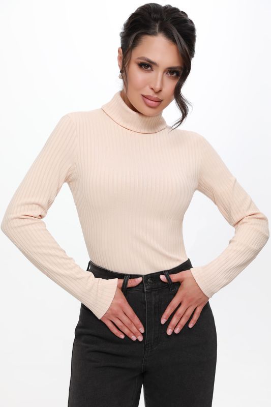 Light beige noodle turtleneck