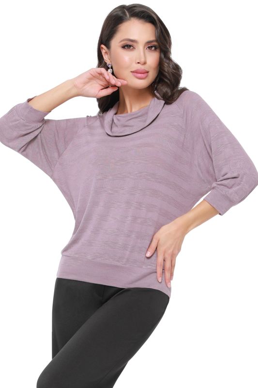 Gray and lilac batwing blouse