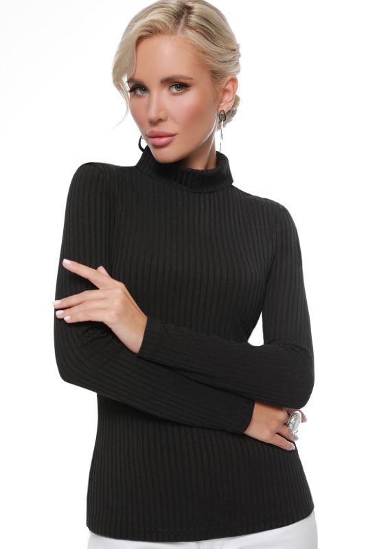 Long Sleeve Black Noodle Turtleneck Turtleneck