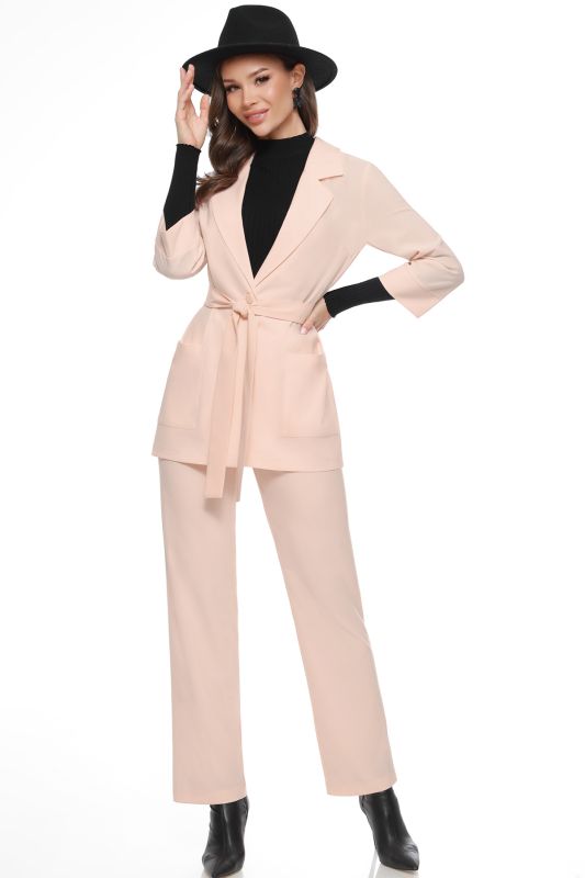 Peach colored pantsuit