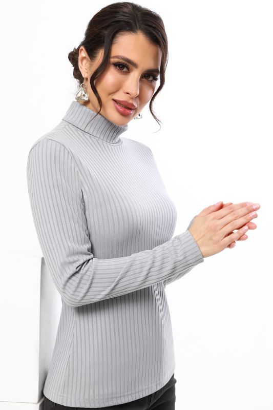 Long sleeve gray turtleneck sweater