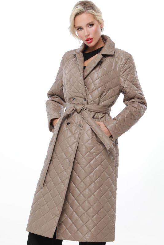 Brown quilted coat