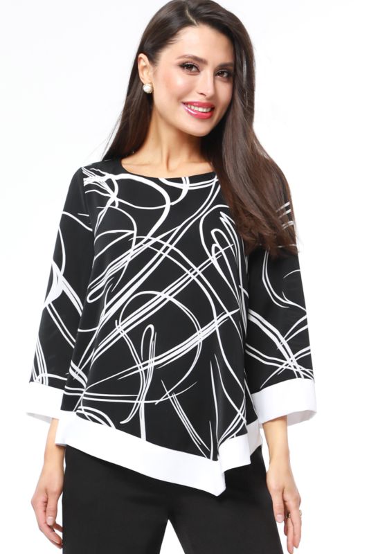 Black and White Printed Blouse