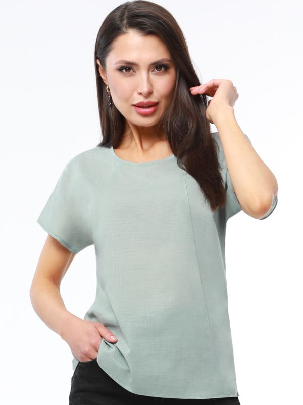 Blouse in gray-green color