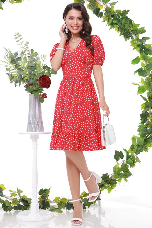 Red polka dot dress