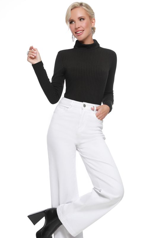 Long Sleeve Black Noodle Turtleneck Turtleneck