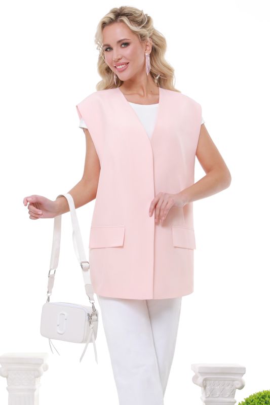 Vest light pink with belt