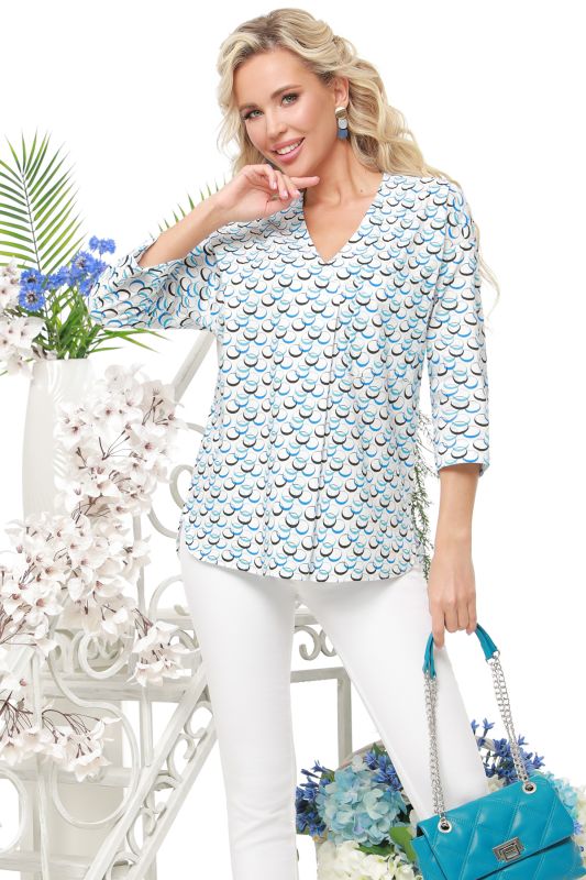 Summer blouse with flap