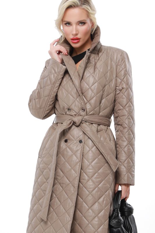 Brown quilted coat