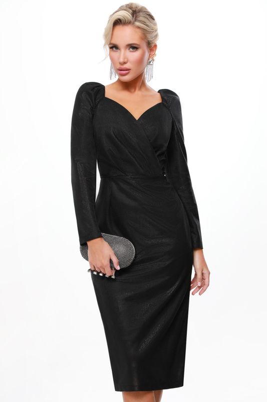 Black dress with flap