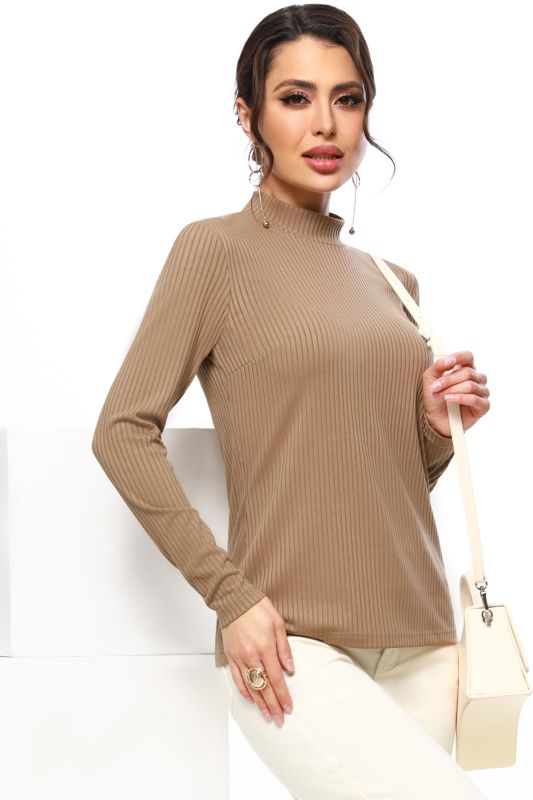 Long sleeve turtleneck knit noodle shirt