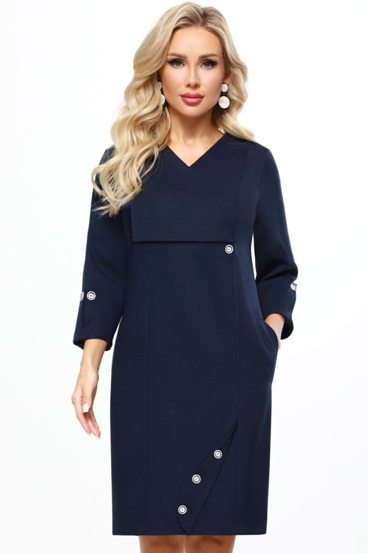 Dark blue dress with pockets