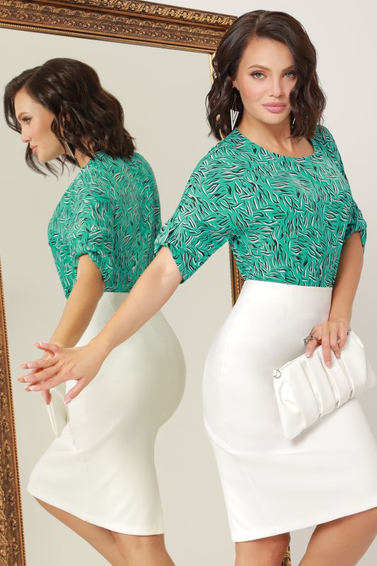 Printed green blouse