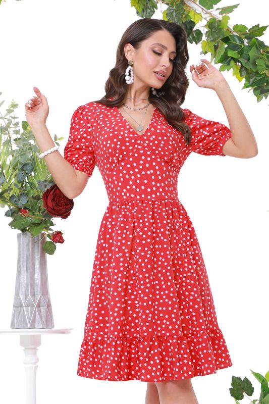 Red polka dot dress