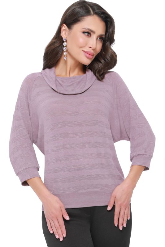 Gray and lilac batwing blouse