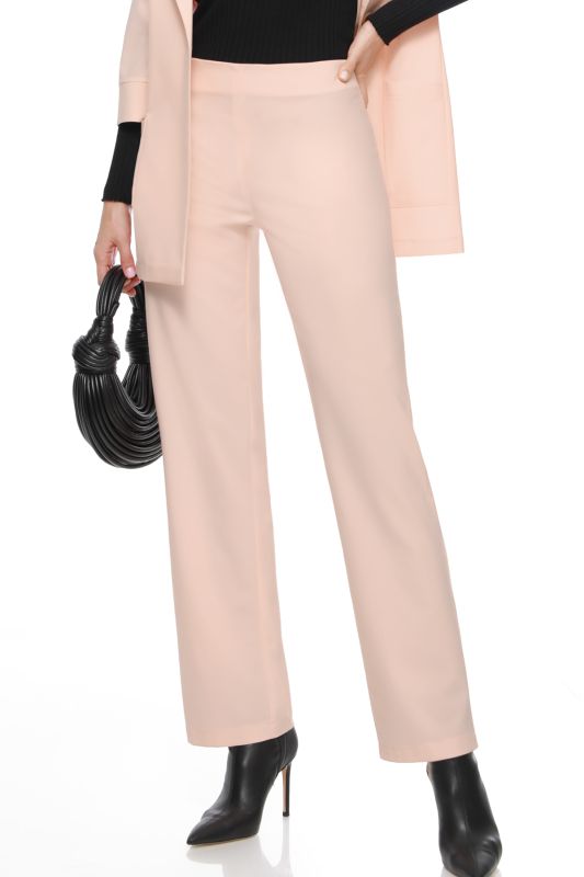 Peach colored pantsuit