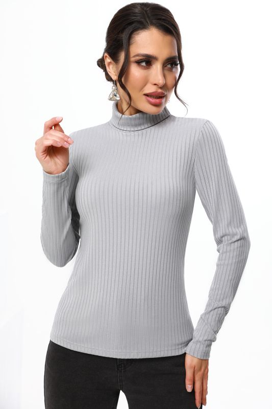 Long sleeve gray turtleneck sweater