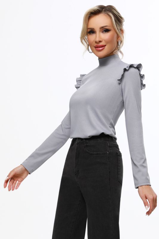 Scarf turtleneck with ruffles