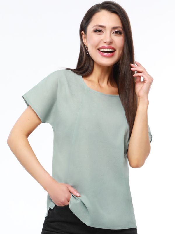 Blouse in gray-green color