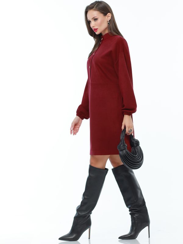 Long Sleeve Straight Dress with Belt