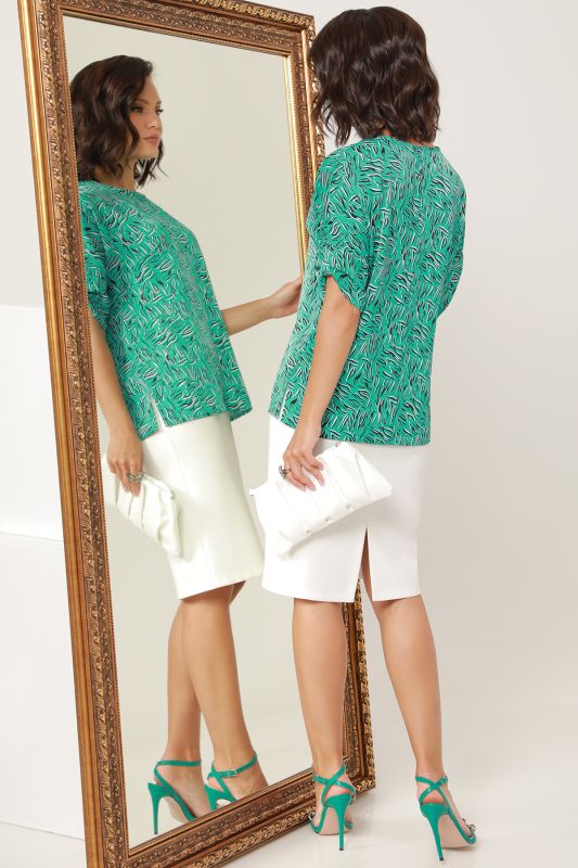 Printed green blouse