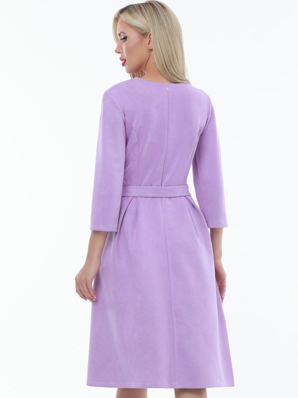 Lilac dress with patch pockets