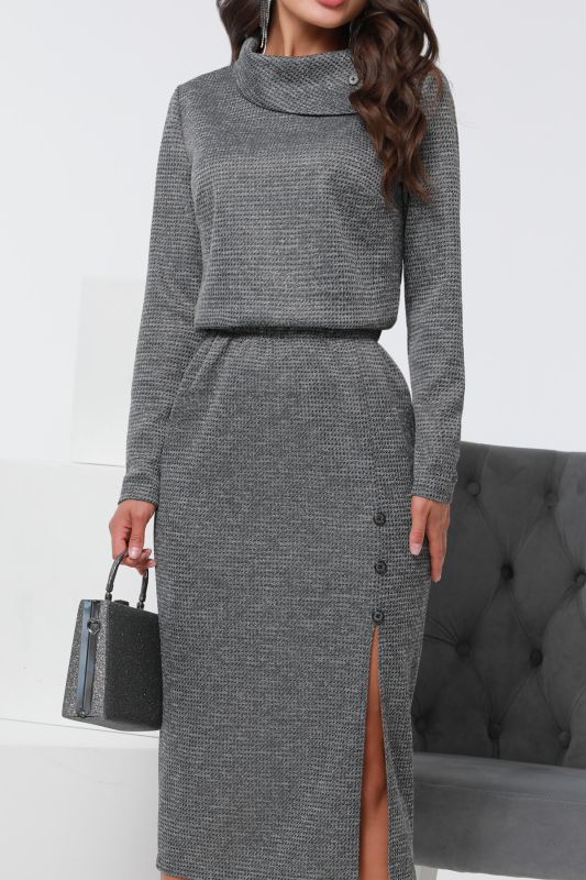 Knitted suit with midi skirt