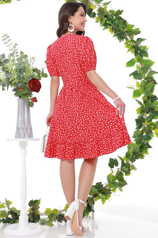 Red polka dot dress