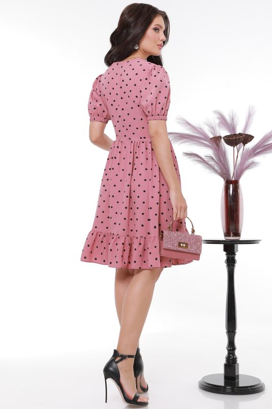 Dress with polka dot ruffle