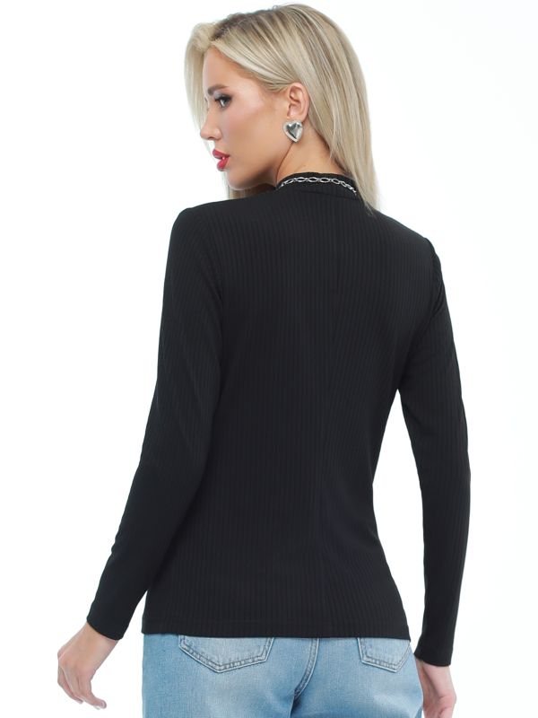 Black turtleneck with long sleeve