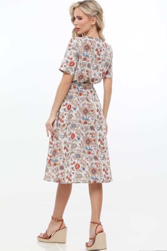 Dress Floral Romance, brown