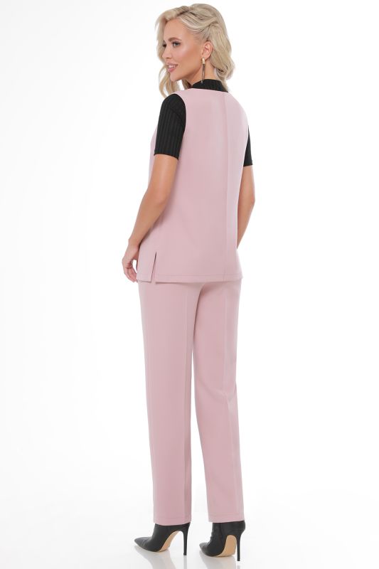 Pink pantsuit with belt