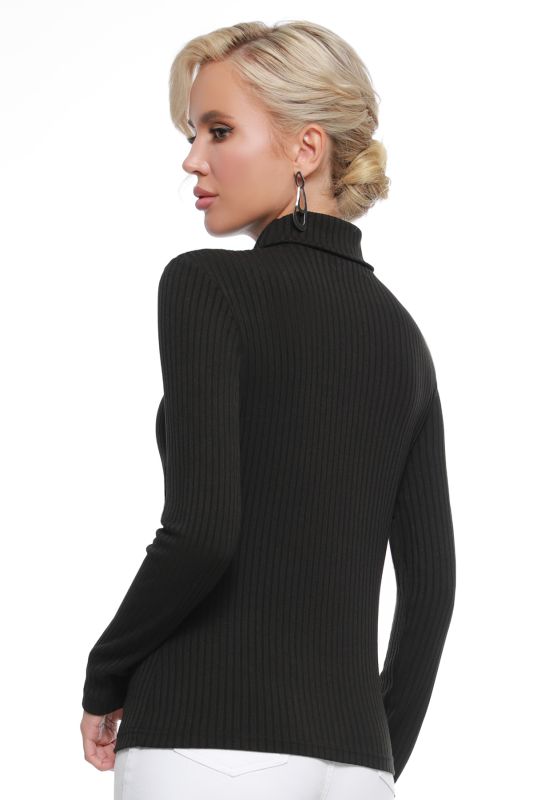 Long Sleeve Black Noodle Turtleneck Turtleneck