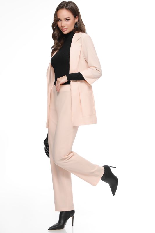 Peach colored pantsuit