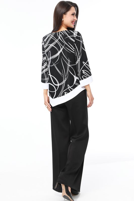 Black and White Printed Blouse