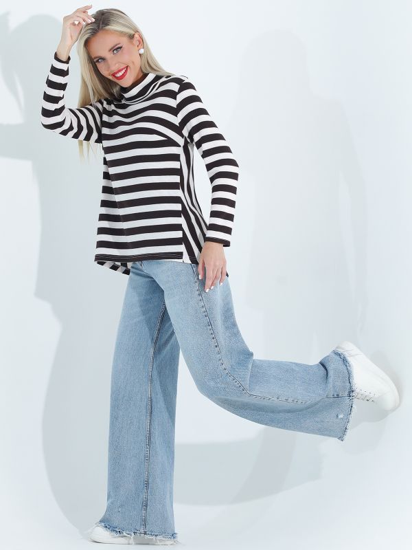 Longsleeve A-silhouette in stripes