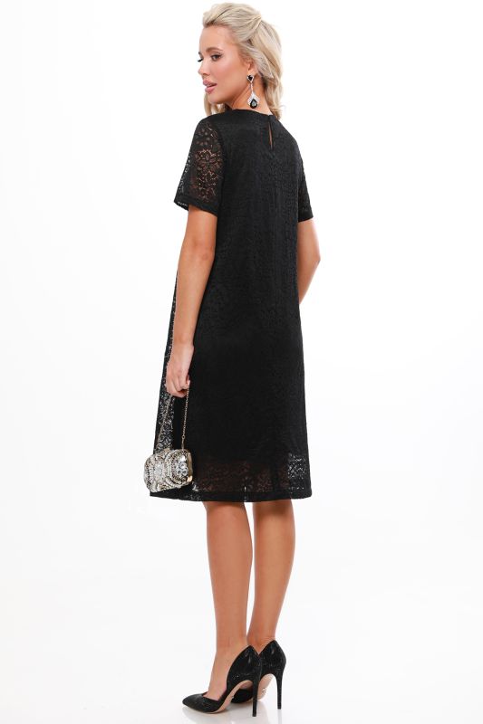 Black guipure dress, dressy