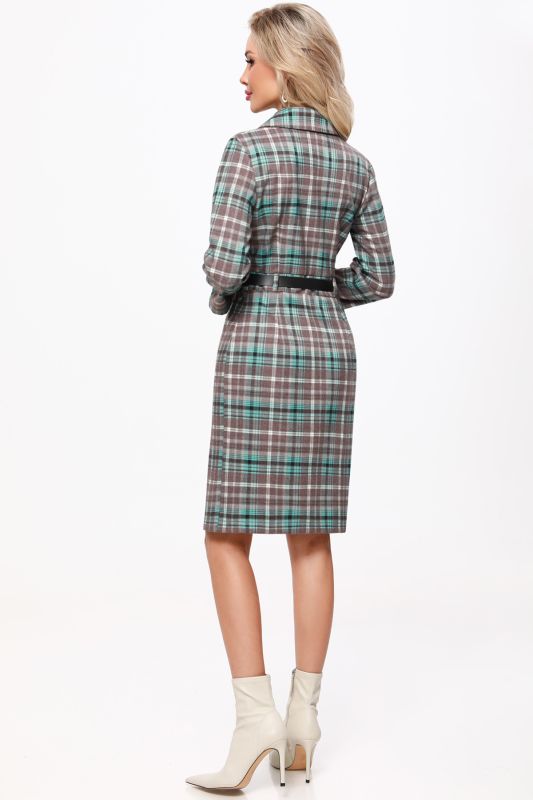 Plaid Dress with Belt