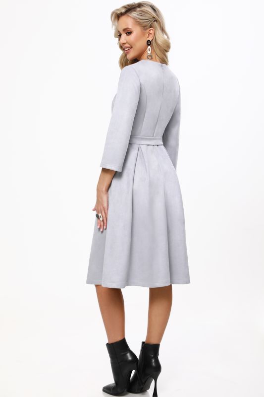 Light gray dress with patch pockets