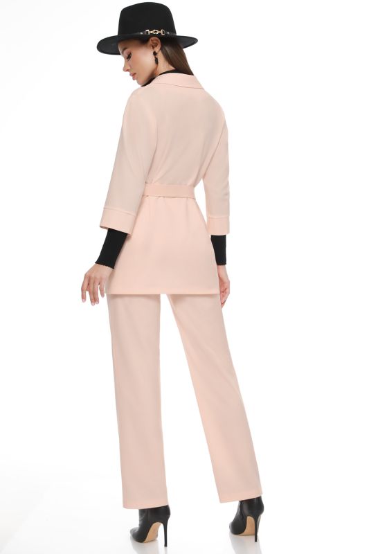 Peach colored pantsuit