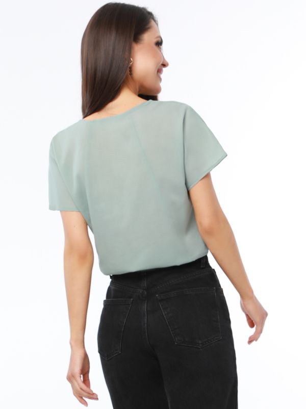 Blouse in gray-green color